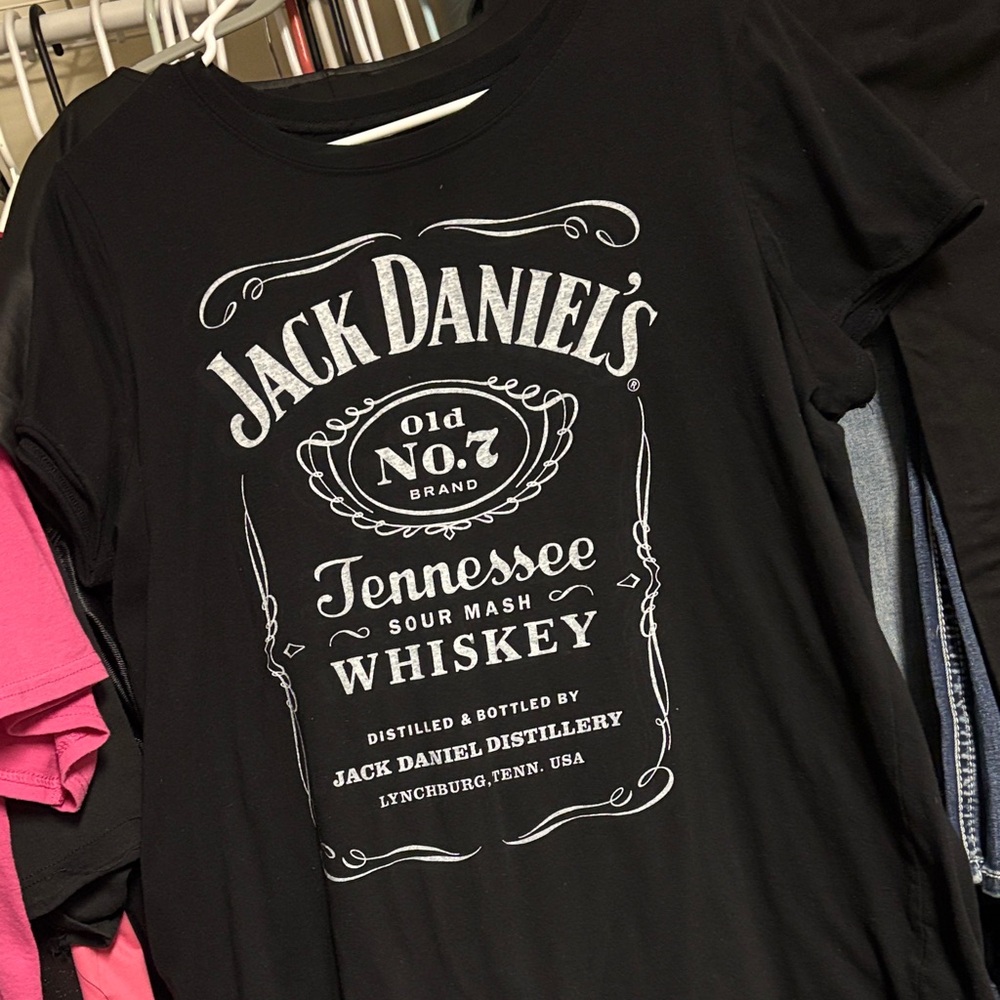 Official Jack Daniels Black and White Graphic Tee